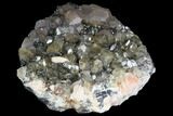 Large Cerussite Crystals On Galena & Barite - Morocco #98734-1